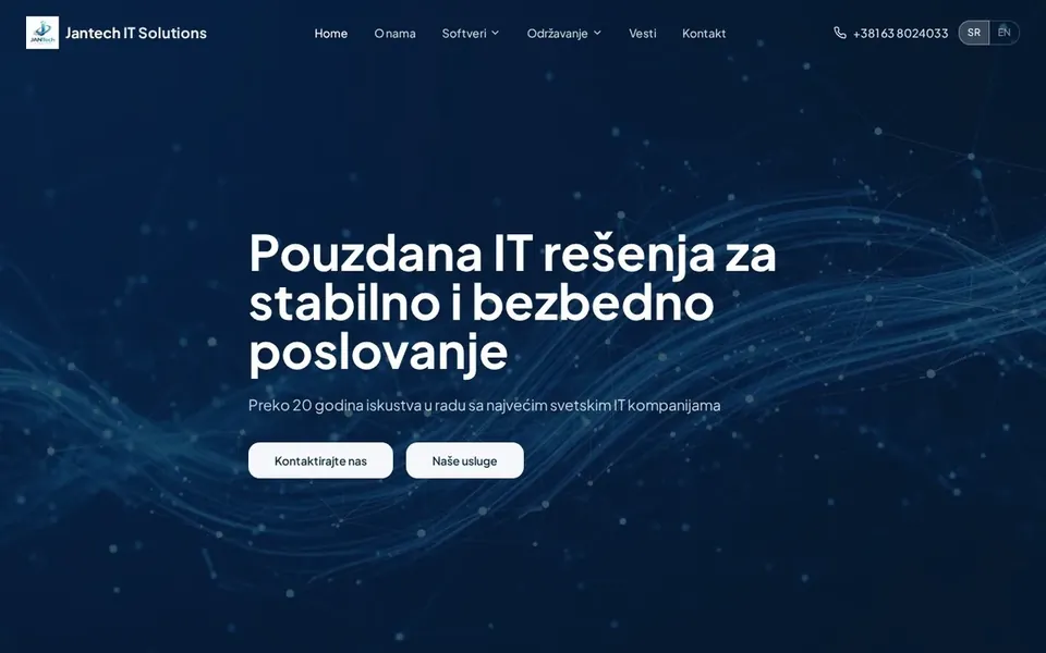 JanTech – moderan sajt za tehnološke usluge i IT rešenja