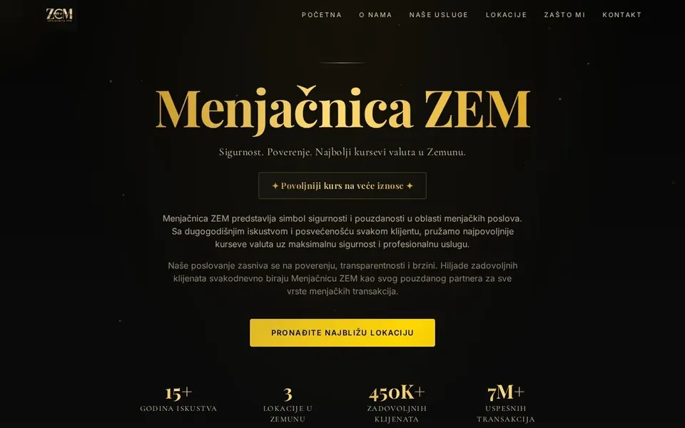 Menjačnica ZEM – profesionalan sajt za menjačnicu i kursnu listu