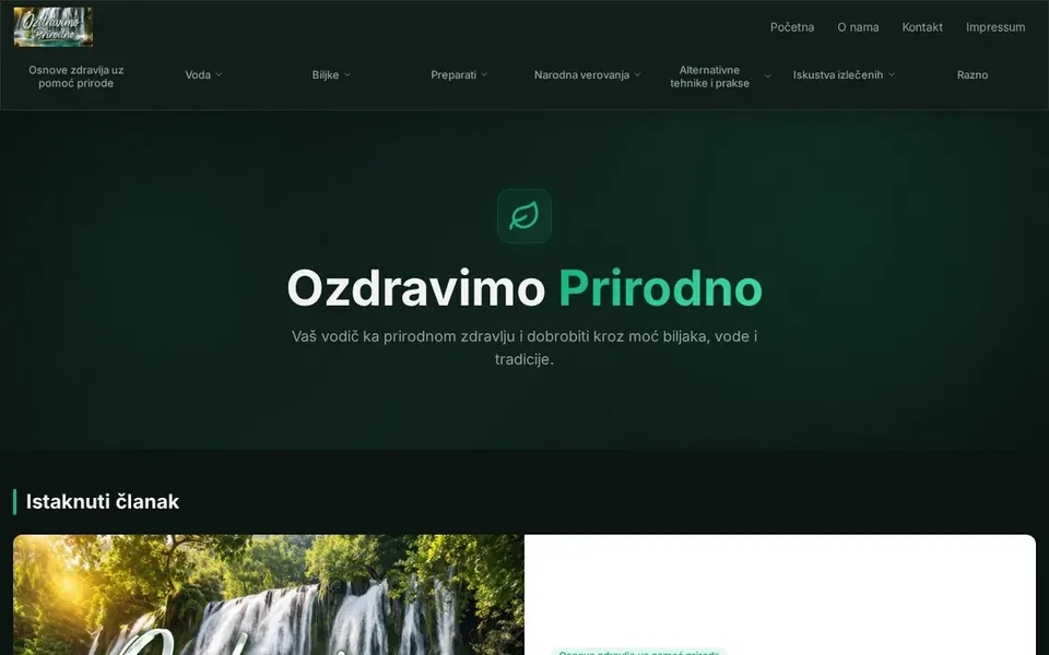 Ozdravimo – moderan sajt za zdravlje, wellness i programe oporavka