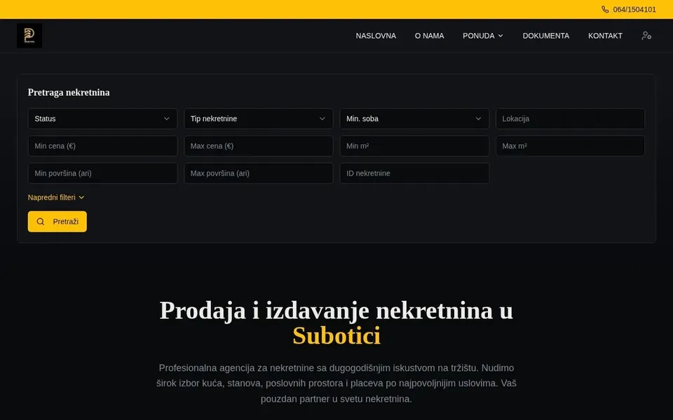 Pele Nekretnine – moderan sajt za nekretnine i agencijske usluge