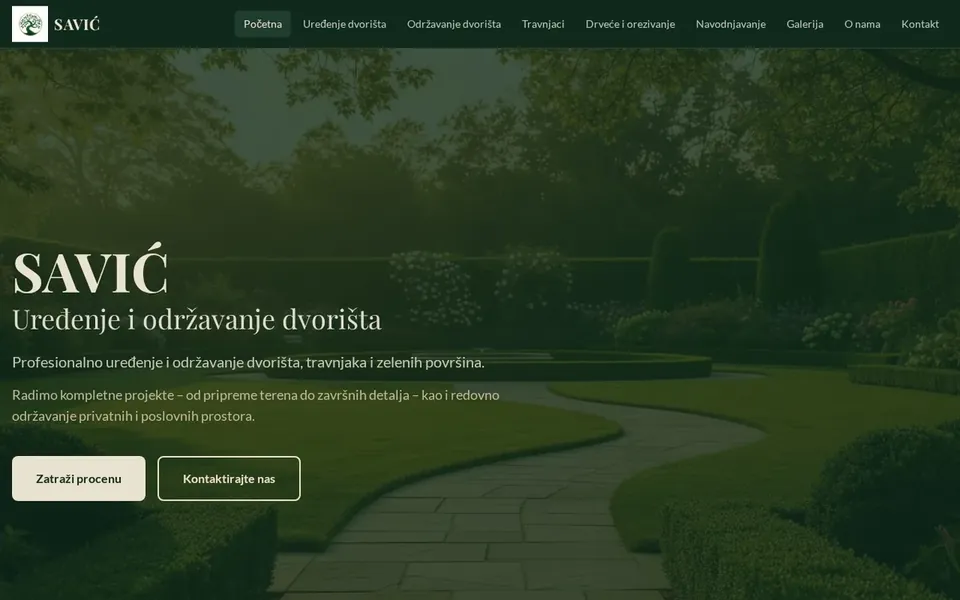 Savić Uređenje – profesionalan sajt za uređenje eksterijera i pejzažni dizajn
