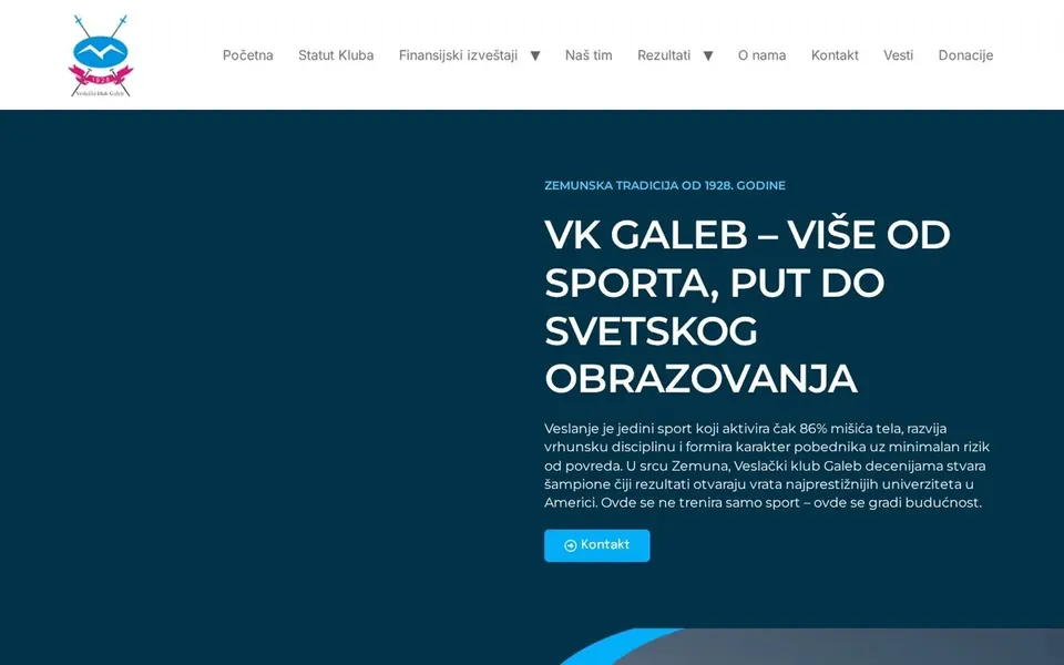 VK Galeb – izrada sajta za sportski klub